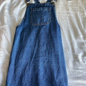 Denim overall dress